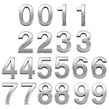 MAGICLULU Selbstklebende Hausnummern Metallimitat Zahlen aus Robustem ABS Wetterfest für Türen Wohnungen Hotels Je