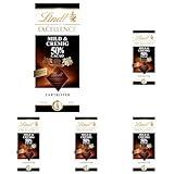 Lindt EXCELLENCE Mild & Cremig 50% Kakao - Zartbitter-Schokolade | 100 g Tafel | Extra milde, feinherbe Bitter-Schokolade | Intensiver Kakao-Geschmack | Dunkle Schokolade | 100g (5er Pack)