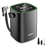 ShockFlo Elektrische Luftpumpe,150PSI Kabellose Luftkompressor mit 4500mAh Akku Luftpumpe mit LCD-Display Elektrischer Kompressor, 5 Modi mit DC 12V Kabel Mini Reifenpumpe für Fahrrad, Motorrad, Auto