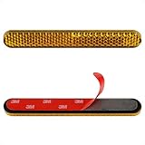 evermotor 2 Stück Mini 100 X 13 X 7 mm Motorrad Fahrrad E4 Reflektor Gelb hinten Selbstklebend Rückstrahler Katzenauge Multifunktional Scooter e-geprüft