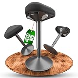 VITALMATE Ergonomischer Bürohocker Höhenverstellbar & rutschfest - Hocker mit Schwingeffekt - Stehhocker fürs Arbeitszimmer & Büro - Stehhocker höhenverstellbar - Stehhilfe Büro – Stehstuhl