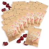 FOOD crew Fruchtgummi Herzen „Schön, dass du da bist“ 25 x 10 g - Herz Gummibärchen - Als Gastgeschenke Hochzeit Süßigkeiten - Schön dass du da bist Gastgeschenk - Hochzeit Gastgeschenk