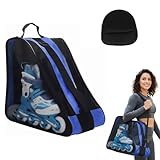 KEGECOL Skischuhtasche, Skischuhtasche Mit Schuhputzen, Kinder Schlittschuhtasche Mit Verstellbar Trageriemen, Inliner Tasche Für Schlittschuhe, Radschuhe, Sportschuhe (Blue)
