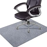 PTKG Schreibtischstuhl Unterlage BüRostuhlmatte rutschfeste Rechteckige Tisch und Stuhlmatte BüRoteppich Mit Niedrigem Flor Anti-Kratz-FußMatten Bodenschutzmatte BüRostuhl,A01,90×120cm