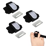 3 Stück Hammerzehen Korrekturen, Zehenschienen mit Aluminiumplatte zur Hammerzeh Korrektur Krallenzehen Bandagen für Damen und Herren, Hammerzehenpolster für optimalen Komfort und universelle Passform