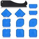 11-teiliges Silikon-Abdichtungswerkzeug-Set – 6 Formen, Abdichtungswerkzeug, blau und schwarz, Fugen-Finishing-Werkzeuge, tragbarer Dichtungsschaber, Fugenentferner-Werkzeuge für Küche, Bad, Boden