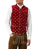 Stockerpoint Calzado Herren Trachtenweste, dunkelrot, 46