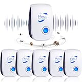 Ultraschall Schädlingsbekämpfer 6 Stück, Insektenschutzmittel Moskitoschutz Innenräumen Pest Repeller, Schädlingsbekämpfung Insekt gegen Moskito, Kakerlake, Mäuse, Spinnen, Fliegen