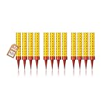 h2i Eissterne | 12 Stück | 30 Sek. Brenndauer | Eisfontäne, Sprühkerze, Wunderkerze - Highlight für Events, Party, Hochzeit, Geburtstag | Tischfeuerwerk & Deko für Flaschen & Torten | Kat F1