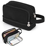 Alyvisun Federmäppchen Große Kapazität Mäppchen Etui Stifte mit 3 Fächern für Jungen und Mädchen, Robuste Schreibwaren Organizer Pencil Case mit Tragegriff für Schule und Büro
