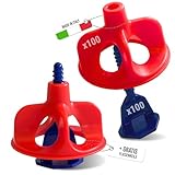 Werkfit & Kaufmann Fliesenverlegehilfe Set 1,5 mm – 200-teiliges Nivelliersystem + 500 Fliesenkeile gratis – Wiederverwendbare Zughauben & Gewindelaschen (Set S)