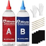 LAMXIN 5 Minutes Epoxy Kleber 250ml, Zäher Dauerhafter Hitzebeständiger 2 Komponenten Kleber Epoxidharz, Schnell Aushärtender Klarer Zwei Komponentenkleber für Metall, Holz, Fliesen, Kunststoffe
