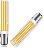 BROLSKUN 10W B15D LED Dimmbar Equivalent 100W Halogen Leuchtmittel Hell B15D 100W 230V Warmweiss 2700K 1000LM Doppelkontakt B15 Birne, 2 Stück