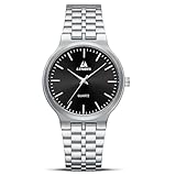 LN LENQIN Uhren Herren Edelstahl für Männer Damenuhren Klassische Analog Quarz Uhr Wasserdicht Armbanduhr Herren Unisex Uhr