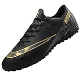Tabrebull Herren Damen Fußballschuhe Kinder Jungen Mädchen Fußballschuhe Indoor Outdoor Athletic Turf Team Cleat Laufsport Anti-Rutsch-Dämpfungsschuhe Black 43
