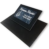 Generisch Grabstein XXL Set 60x40cm Bodenplatte / 40x30cm Stützplatte / 30x20cm Marmor Oberplatte Urnengrabstein mit Inschrift und Stützen zur Plattenaufrechtstellung KD14 (mit Marmor Oberplatte)