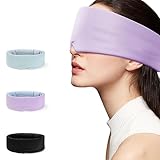 Aosun Schlafmaske für Frauen & Herren, Seitenschläfer Schlafbrille Weich Bequem, Hautfreundlich & Atmungsaktiv Augenmaske, Lichtblockierende Schlafmasken mit Verstellbarer Klettverschluss für Reisen