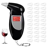 Merwlukt Alkoholtester Polizeigenau, Promillemessgerät Professioneller Alkoholmessgerät mit 30 Mundstücke, Alkohol Tester mit Digitaler LCD-Bildschirm für Privaten Gebrauch zu Hause