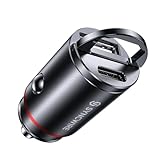 Syncwire 60W Zigarettenanzünder USB C & USB Auto Adapter [PD 3.0 & QC 3.0] Super Mini Ganzmetall KFZ Ladegerät USBC Kompatibel mit iPhone 16/15/14/13/12/11 Serie, Samsung, Huawei, Xiaomi, Google Pixel