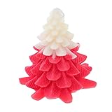 Healvian 1Stk Weihnachtsbaumkerzen Duftkerzen weihnachtliche LED-Kerzen Kerzenform Tannenkerze christbaumkerzen rot weihnachtsbaumdeko Duftkerze geschenkt Fotokerzen-Requisiten Soja-Wachs