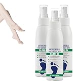 YQQYMBD Fußdesinfektionsspray mit Teebaumöl Fuß- und Nagelpflegeserum Aloe Vera Fußspray Anti-Fußgeruch und Feuchtigkeitsspray für trockene und rissige Füße