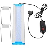 Toyvian Dünnes LED Aquariumlicht 28cm Dreifarbig Verstellbar mit Befestigungsklammern für Wasserpflanzen und Zierfische Langlebige Aquarienbeleuchtung für Verschiedene Beckengrößen