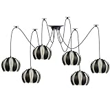 ZVALIEVYE Pendelleuchten, verstellbare Deckenleuchte, aus Metall, Schwarz und Weiß, nordisch, modern, zum Aufhängen, für Schlafzimmer, 10 Lichter