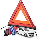 KFZ Warndreieck Notfalldreieck rot, Dreieck Autozubehör Pannendreieck Auto Triangle - für Unfall & Pannen
