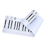 VICASKY 1 Stück 88 Klaviertastatur-Wandtafel Klavierständer Handgepäck-Faltklavier mit 88 Tasten sheet music schulanfänger tastaturen aufkleber klavier vergleichstabelle Übungsdiagramm PVC