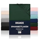 Dreamzie - Spannbettlaken 90x200cm | Mikrofaser Weich – Für Dicke Matratzen – Oeko-Tex | Komfort, Atmungsaktivität, Pflegeleicht – Grün