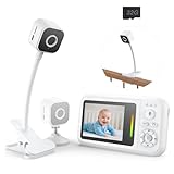 Babyphone mit Kamera Ohne Wlan, 1080P Baby Kamera Monitor mit Halterung & Bettclip, Nachtsicht, 2-Wege Audio, Weinen-Erkennung, 32G Karte, Einfach zu Installierende, Baby Erstausstattung Neugeborene