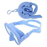 MUELODSIC 1 Satz Schnorchelset Taucherbrille Professionelle Schnorchelausrüstung Schwimmbrillen Kinderbrille Mit Nasenabdeckung Schnorchelausrüstung Für Erwachsene Himmelblau Gehärtetes Glas