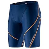 MY KILOMETRE Herren Jammers Lang Badehose Schwimmen Badeanzug Jammer (DE/NL/SE/PL, Alphanumerisch, M, Regular, Regular, Dunkelblau-PBT)