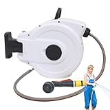 Robuste Schlauchtrommel | Automatische Rückwicklung Outdoor-Schlauchaufbewahrungslösung | Gartenbewässerungsausrüstung | Perfekt für Autowaschanlagen, Garten und Schönheitssaladen Anwendungen