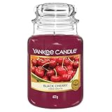 Yankee Candle Duftkerze im Glas (groß) | Black Cherry | Kerze mit langer Brenndauer bis zu 150 Stunden | Perfekte Muttertags- und Ostergeschenke für Frauen