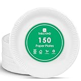 Table Kind | x150, 22CM, Umweltfreundliche Pappteller zum Geburtstag, umweltfreundliches, recycelbares Einweggeschirr, biologisch abbaubares Partyzubehör, heimkompostierbar, Hergestellt in der EU
