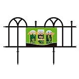 Dekorative Zäune - 3m Gartenzaun Set mit Beetumrandung - Kunststoff Zaun für Garten und Rabatten - 30cm hoch