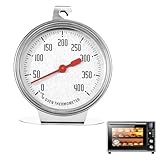 Ofenthermometer Für Backofen,Thermometer Für Elektroherd,Backofenthermomete,Backofenthermometer Innen,Messbereich 0°C Bis 400°C Edelstahl Ofenthermometer,Mit Großem Zifferblatt Für Küchenbackwaren