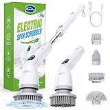 Elektrische Reinigungsbürste mit 4 Aufsätzen, 400 U/min Turbo, Teleskopgriff & 2500mAh Akku – Bad, Küche, Fliesen, Auto, Fugen – Kabellos & wasserdicht