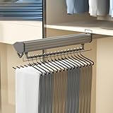 WSYSHHG Ausziehbarer Kleiderschrank, mit verstärkter und stoßdämpfender Gleitschiene, aus Aluminiumlegierung, 35 kg belastbar, platzsparend