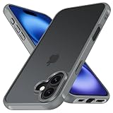 ivoler Hülle für iPhone 16 Plus, [Militärstandard] Stoßfest Handyhülle Matt Durchscheinende Rückseite Anti-Fingerabdruck Schutzhülle Case (Grau)