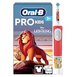 Oral-B Pro Kids König der Löwen Elektrische Zahnbürste/Electric Toothbrush für Kinder ab 3 Jahren, inklusive Sensitiv+ Modus für Zahnpflege, extra weiche Borsten, 1 Aufsteckbürste, 4 Sticker