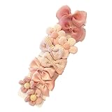 Vroxdrez 10 Stück Cute Haargummi – Rosa Schleife & Blume, kleine Haargummis für Mädchen, niedlicher Zopfgummi mit Schleifenknoten, Haarschmuck für Babys & Kinder