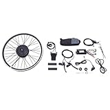 Gqouur 27.5 Zoll Elektrisches Fahrrad Umbausatz 36V 500W Scheibentyp/V-Bremse Max 35-40km/h LCD-Anzeige Elektrofahrrad Motor Umbausatz Ebike Vorderrad Umbausatz