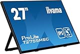 iiyama Prolite T2755MSC-B1 68,6 cm 27' IPS LED-Monitor Full-HD 10 Punkt Multitouch kapazitiv HDMI DP Audio-Out USB3.2 7H Anti-Fingerprint schwarz