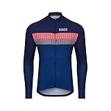 Donda Cycling Larrikin Damen-Fahrradtrikot für Rennrad, volle Ärmel, für Fahrrad, Mountainbike, blau, X-Large