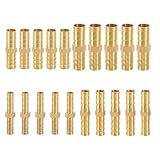 20 Stück Schlauchverbinder Messing Schlauchverbinder Set Schlauchverbinder 6mm/8mm/10mm/12mm Schlauchanschluss Gerade für Luftleitung Wasserleitung Kraftstoffleitung Olleitung