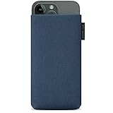 Adore June Handytasche Classic Recycled Blau kompatibel mit iPhone 14-15 Plus/iPhone 14-15 Pro Max, Moderne Nachhaltige R-PES Stoffe, Made in Europe