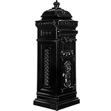 STILISTA Antiker Standbriefkasten 102 cm, Aluminium, Farbwahl, Anthrazit