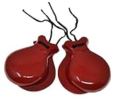 Rote Kastagnetten für Erwachsene 2 Paar Kastagnetten rot Kastagnetten Spanische Kastagnetten Traditionelle spanische Farben Spanien Souvenir Geschenk Hand Percussion